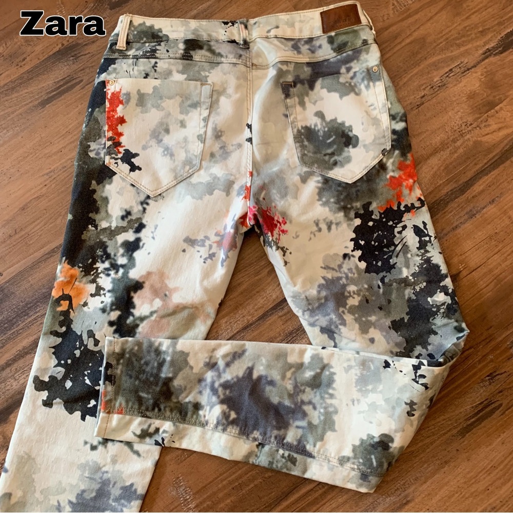 Zara Woman The Skinny Jeans Black Tie Dye Women’s Size 8